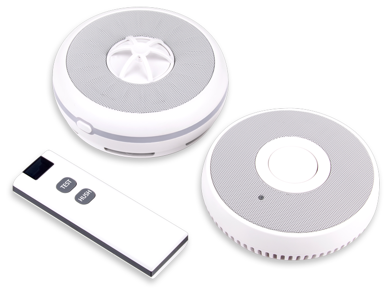 Wireless Smoke and Heat Alarm Set